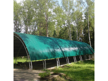 Арочный профнастил RAL6004