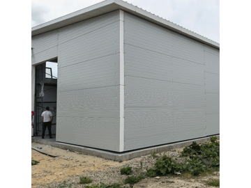 Стеновые сэндвич панели гладкие ППС RAL7004