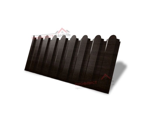 Профнастил фигурный С20 - 0,45 Окрас - В, Print Elite с пленкой Coffee Wood