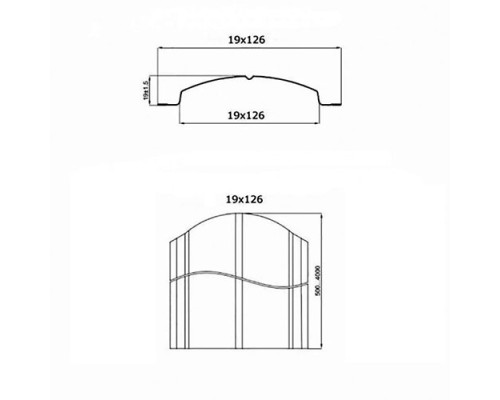 Штакетник металлический EVO-O 19х126-0.5 Norman RAL1015