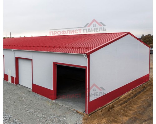 Кровельные сэндвич-панели из минеральной ваты, ширина 1200 мм, толщина 50 мм, 0.5/0.5, RAL3020