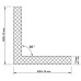 Горизонтальная угловая сэндвич-панель из минеральной ваты, ширина 1200 мм, толщина 10 мм, 0.5/0.5, RAL7035