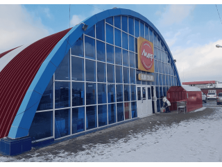 Гараж из арочного профнастила
