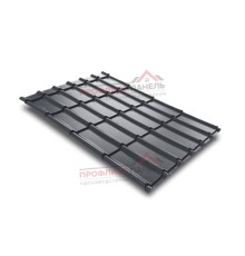 Металлочерепица Экоррей 0,4 мм, Полиэстер RAL 7024.