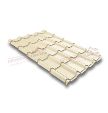 Металлочерепица камея 0,5 Satin RAL 1015 светлая слоновая кость