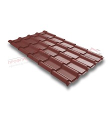 Металлочерепица камея 0,5 Satin RAL 3009 оксидно-красный