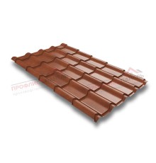Металлочерепица камея 0,45 Safari Twincolor Brown