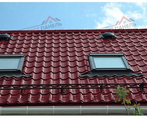 Металлочерепица классик плюс 0.5 Velur20 RAL 3005.