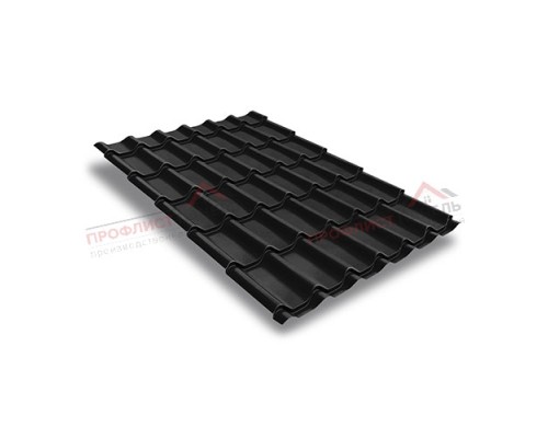 Металлочерепица классик плюс 0.45 Drap RAL 9005.