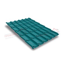 Металлочерепица классик плюс 0.5 Satin RAL 5021.