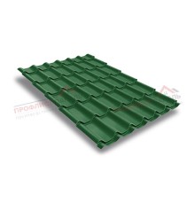 Металлочерепица классик плюс 0.5 Satin RAL 6002.