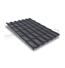 Металлочерепица классик плюс 0.5 Quarzit lite RAL 7024.