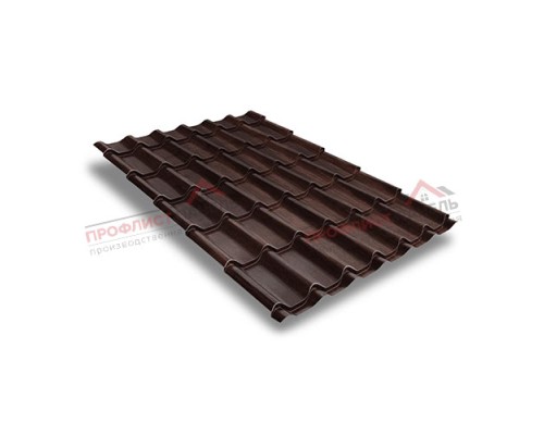 Металлочерепица классик плюс 0.45 Print Twincolor Cherry Wood.