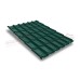 Металлочерепица классик плюс 0.5 Velur20 RAL 6005.