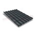Металлочерепица классик 0,5 Satin RAL 7016 антрацитово-серый