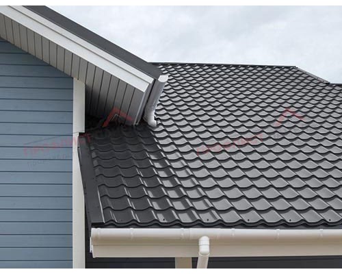 Металлочерепица классик 0,5 Velur RAL 7024 мокрый асфальт