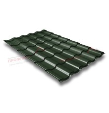 Металлочерепица кредо 0,5 Velur RAL 6020 хромовая зелень
