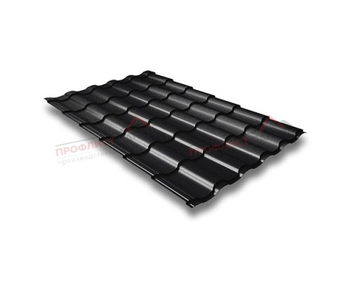 Металлочерепица кредо 0,5 Satin RAL 9005 черный Металлочерепица кредо 0,5 Satin RAL 9005 черный