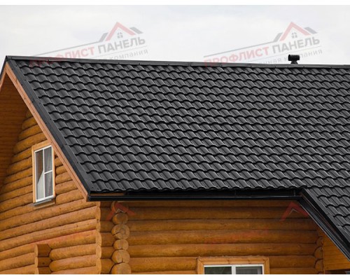 Металлочерепица кредо 0,5 Satin RAL 9005 черный Металлочерепица кредо 0,5 Satin RAL 9005 черный