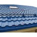 Металлочерепица квинта плюс c 3D резом 0,5 Satin RAL 5005 сигнальный синий.