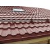 Металлочерепица квинта плюс c 3D резом 0,5 Satin RAL 3009 оксидно-красный.