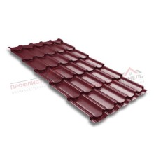 Металлочерепица квинта плюс 0,5 Quarzit RAL 3005 красное вино