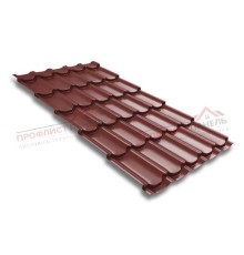 Металлочерепица квинта плюс 0,5 Satin RAL 3009 оксидно-красный