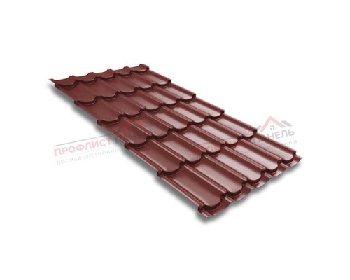 Металлочерепица квинта плюс 0,5 Satin RAL 3009 оксидно-красный