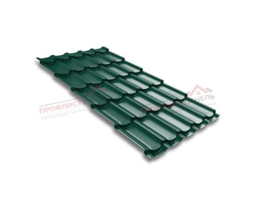 Металлочерепица квинта плюс 0,5 Satin RAL 6005 зеленый мох