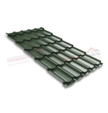 Металлочерепица квинта плюс 0,5 Velur RAL 6020 хромовая зелень