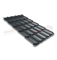 Металлочерепица квинта плюс 0,5 Velur RAL 7016 антрацитово-серый