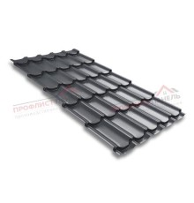 Металлочерепица квинта плюс 0,5 Velur RAL 7024 мокрый асфальт