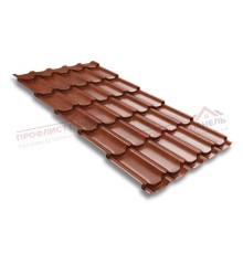 Металлочерепица квинта плюс 0,45 Safari Twincolor Brown