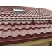 Металлочерепица модульная квинта Uno c 3D резом 0,5 Velur RAL 3009 оксидно-красный
