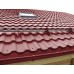 Металлочерепица модульная квинта Uno c 3D резом 0,5 Satin RAL 3011 коричнево-красный