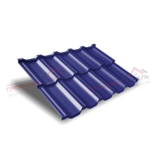 Металлочерепица модульная квинта Uno c 3D резом 0,45 PE RAL 5002 ультрамариново-синий