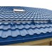 Металлочерепица модульная квинта Uno c 3D резом 0,5 Satin RAL 5005 сигнальный синий