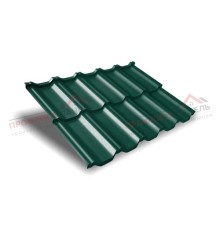 Металлочерепица модульная квинта Uno c 3D резом 0,45 Drap RAL 6005 зеленый мох