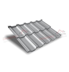 Металлочерепица модульная квинта Uno c 3D резом 0,5 Satin RAL 7004 сигнальный серый