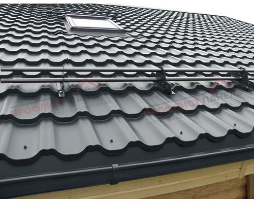 Металлочерепица модульная квинта Uno c 3D резом 0,5 Velur RAL 7016 антрацитово-серый