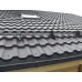 Металлочерепица модульная квинта Uno c 3D резом 0,5 Satin RAL 7024 мокрый асфальт