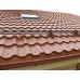 Металлочерепица модульная квинта Uno c 3D резом 0,45 Drap RAL 8004 терракота