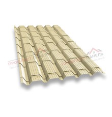 Металлочерепица квадро профи 0,45 PE RAL 1014 слоновая кость