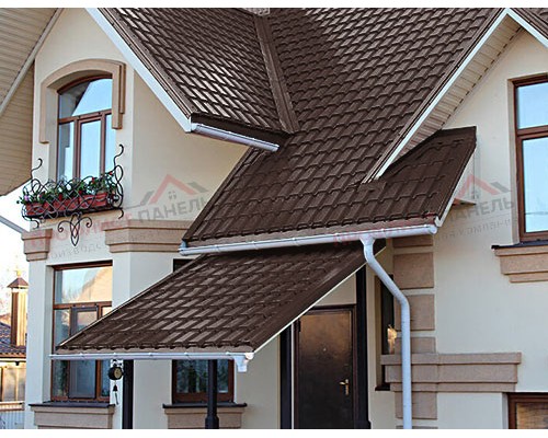 Металлочерепица монкатта 0,5 Satin RAL 8017 шоколад