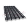 Металлочерепица квадро профи 0,5 Quarzit lite RAL 7024 мокрый асфальт