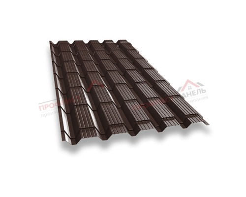 Металлочерепица квадро профи 0,4 PE RAL 8017 шоколад
