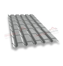 Металлочерепица квадро профи 0,45 PE RAL 9006 бело-алюминиевый