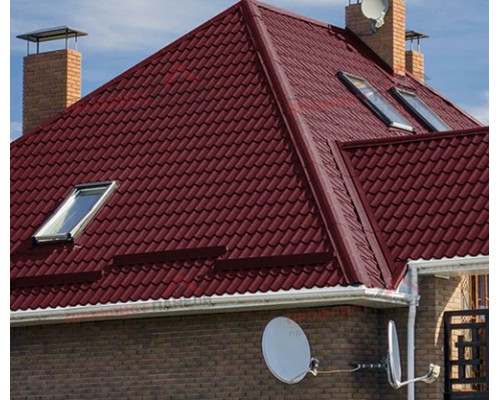 Металлочерепица Ламонтерра XL-0.4, Полиэстер RAL3005