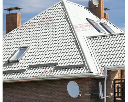 Металлочерепица Ламонтерра XL-0.45, Полиэстер RAL9003