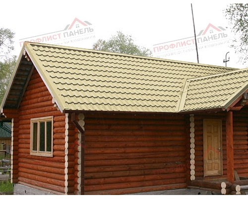 Металлочерепица модерн 0,45 PE RAL 1014 слоновая кость